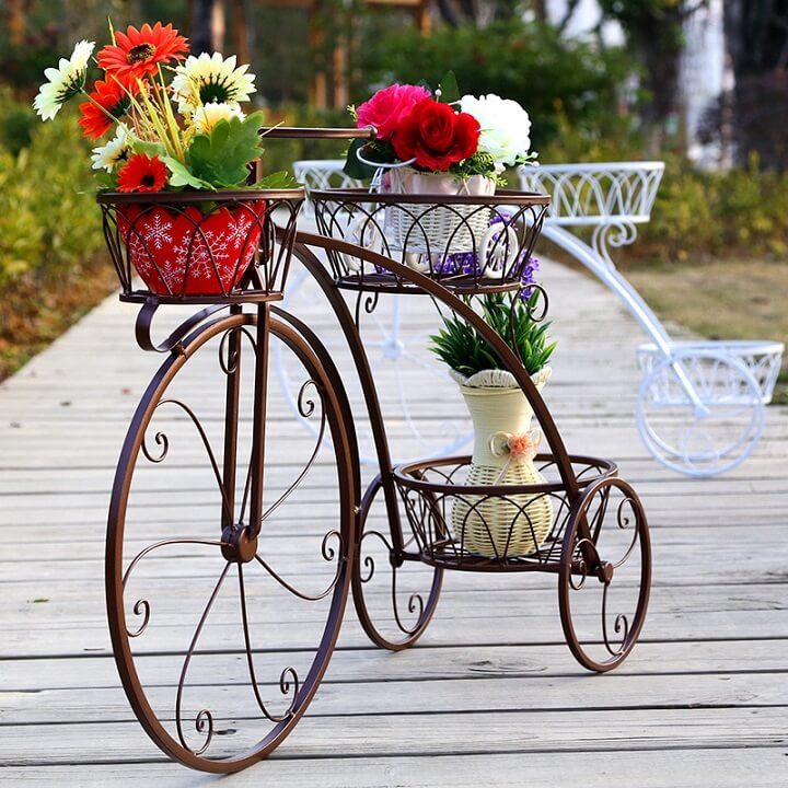 Фотография товара Кованая цветочница велосипед