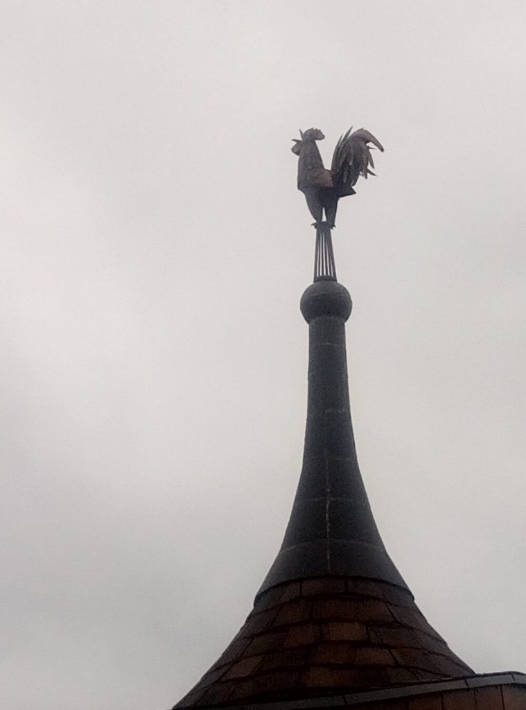 Фотография товара Кованый колпак на крышу с петухом