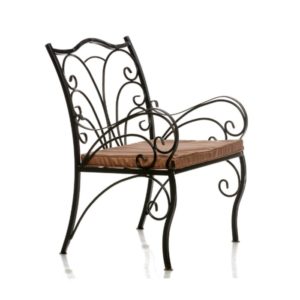 Фотография товара Кованое садовое кресло с узорами стебельками