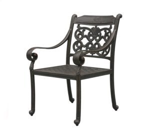 Фотография товара Кованое садовое кресло с узорами, короной и гравировкой