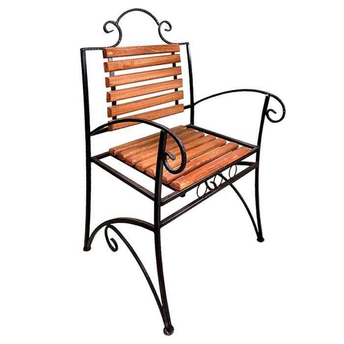 Фотография товара Кованое кресло для сада с завитками и кругами