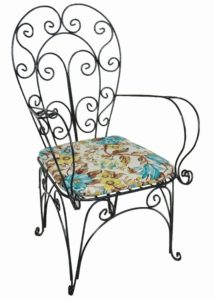 Фотография товара Кованое садовое кресло с орнаментом