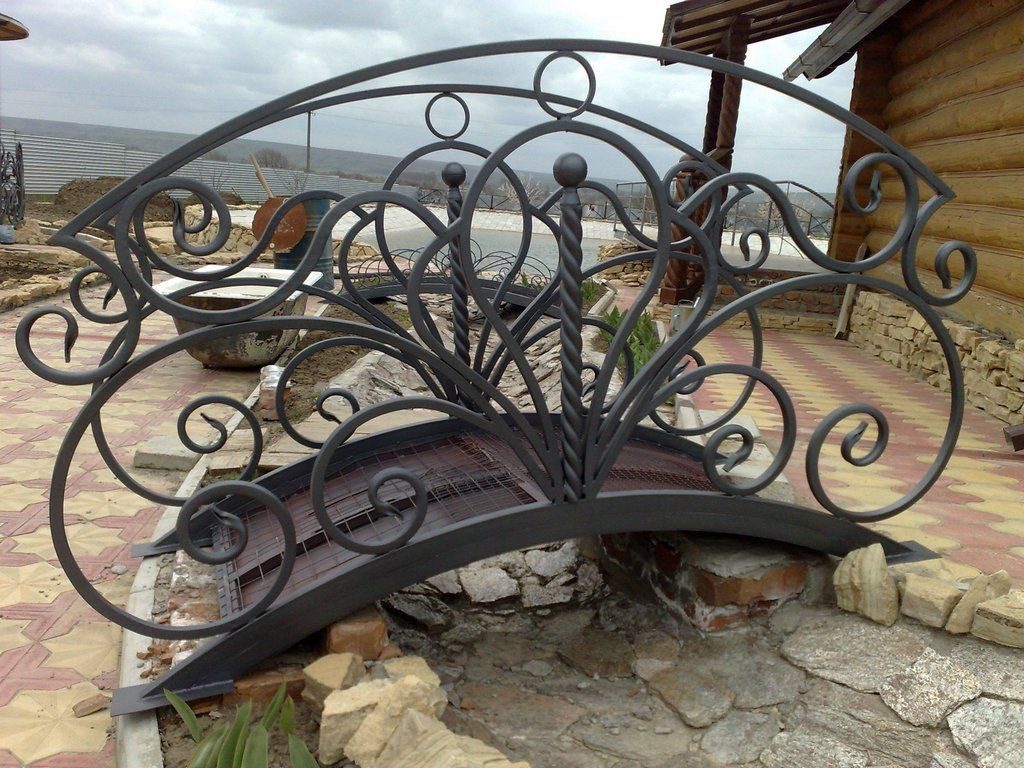 Фотография товара Кованый садовый мостик под заливку и укладку плитки