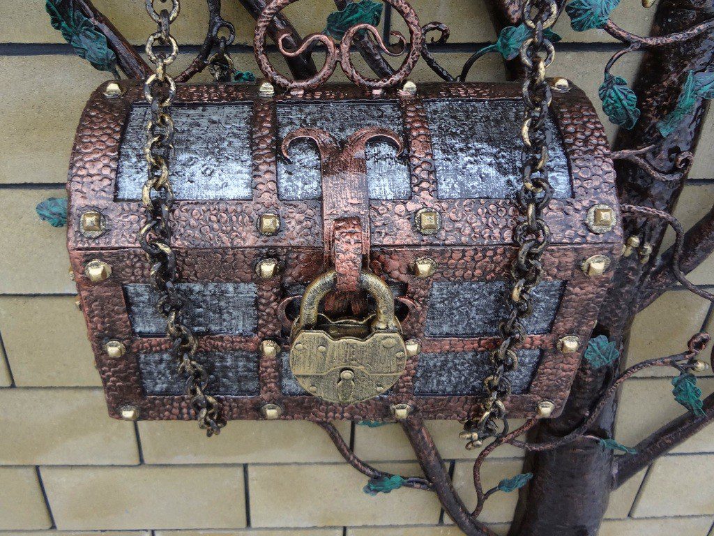 Фотография товара Кованый почтовый ящик сундук с замком