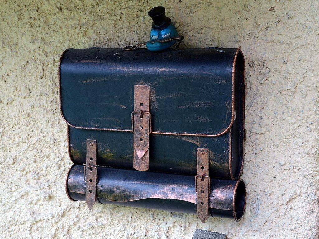 Фотография товара Кованый почтовый ящик в виде сумки