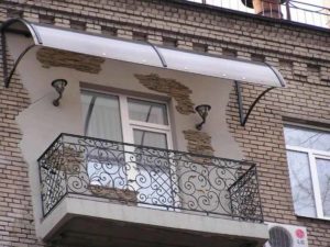 Фотография товара Козырек из поликарбоната над балконом №18