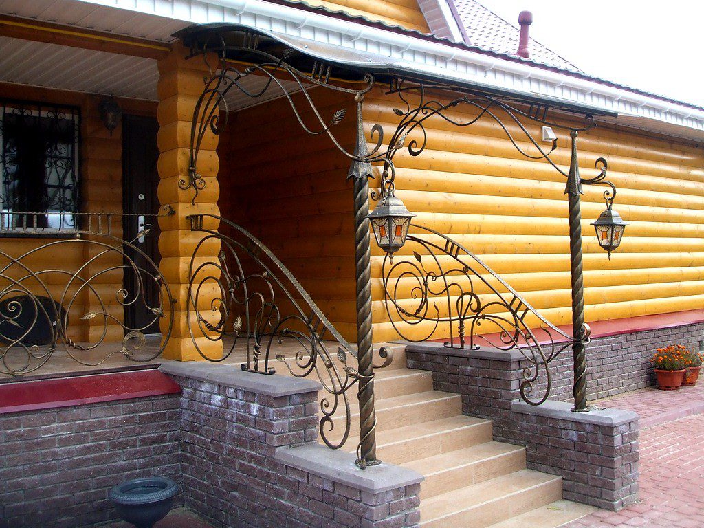 Фотография товара Кованые уличные перила для крыльца частного дома №110