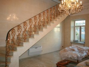 Фотография товара Кованые фигурные перила для лестницы №70