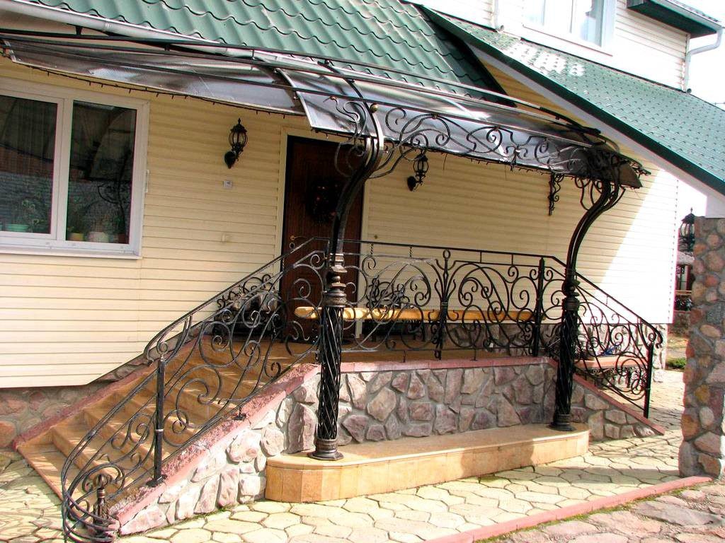 Фотография товара Кованые перила для входа в частный дом №19