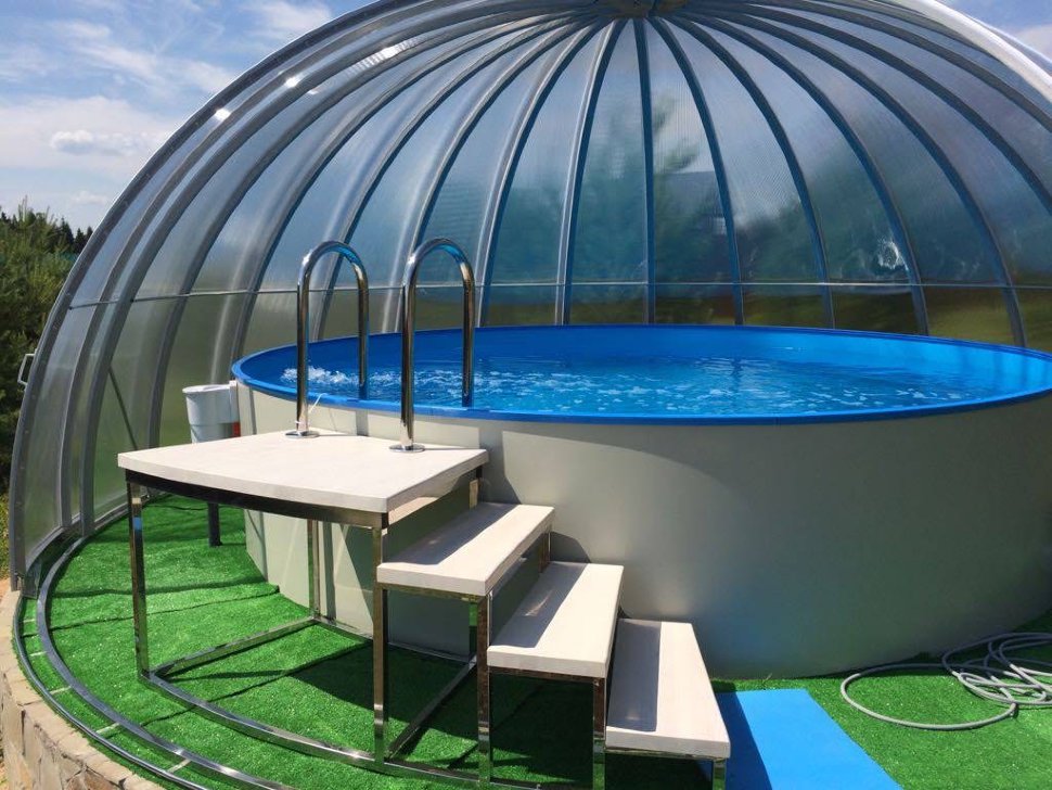 Фотография товара Навес-купол из поликарбоната для бассейна