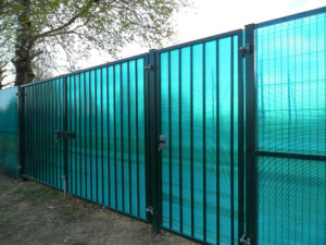 Фотография товара Металлические ворота с поликарбонатом распашные