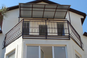 Фотография товара Кованый балкон из поликарбоната
