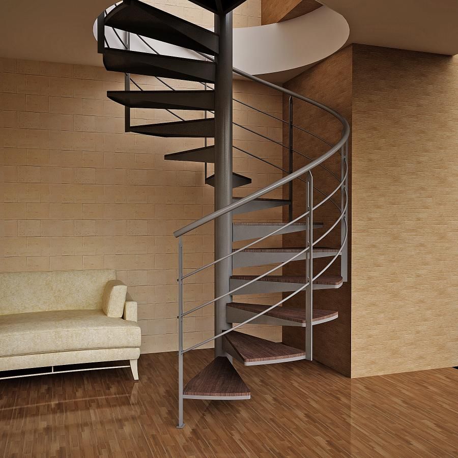 Фотография товара Стильная винтовая лестница на каркасе для дома