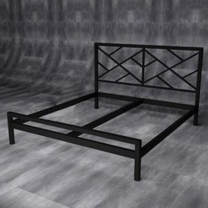 Фотография товара Кровать в черном цвете из металла ЛОФТ
